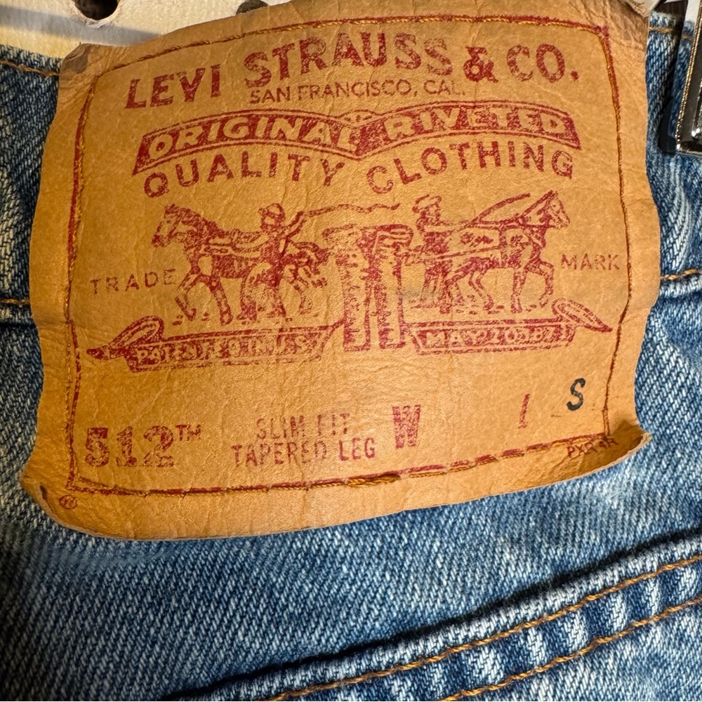 Levi’s | Vintage 1995 512 Slim Fit Tapered Leg Jeans Women’s Sz 7S Made in USA - Picture 5 of 7